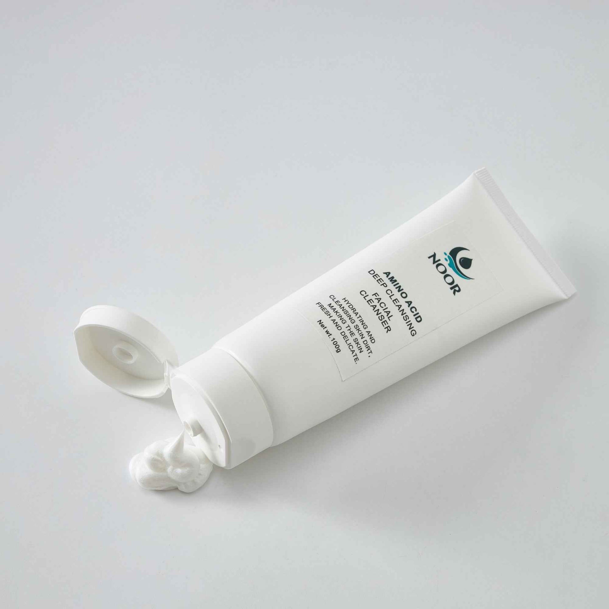 NOOR Amino Acid Deep Cleansing Facial Cleanser - Hydrating & Gentle Cleanse for Fresh Skin