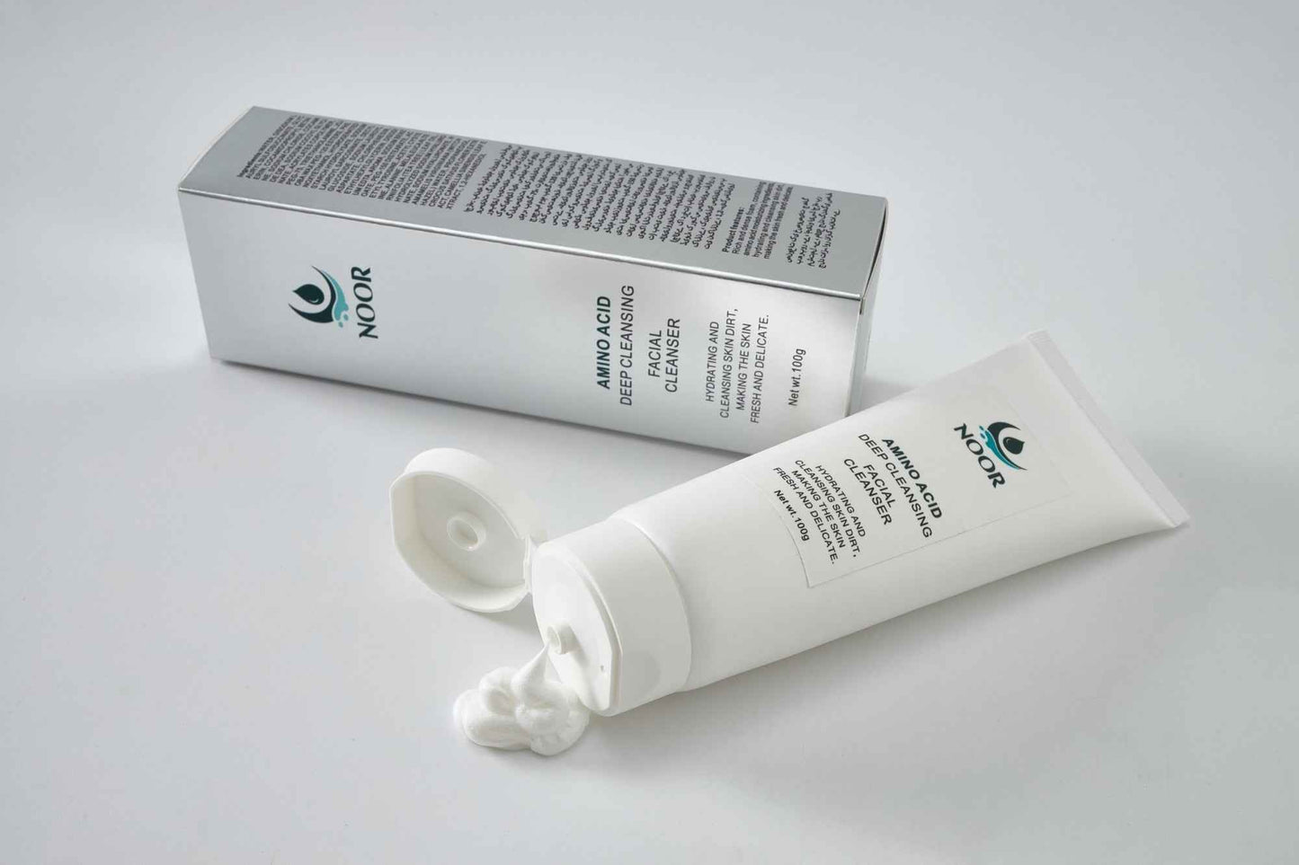 NOOR Amino Acid Deep Cleansing Facial Cleanser - Hydrating & Gentle Cleanse for Fresh Skin