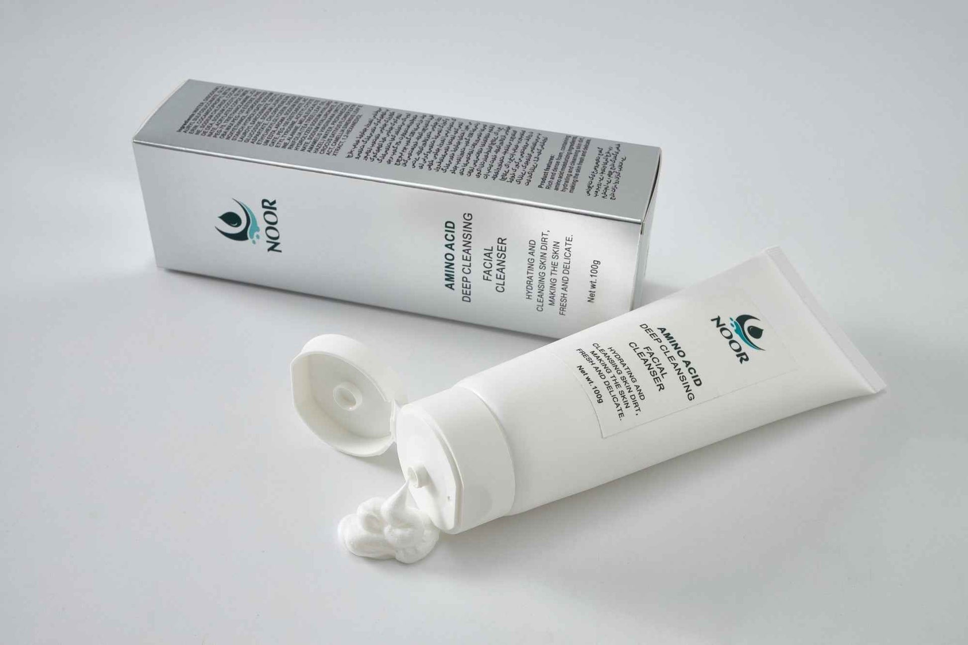 NOOR Amino Acid Deep Cleansing Facial Cleanser - Hydrating & Gentle Cleanse for Fresh Skin