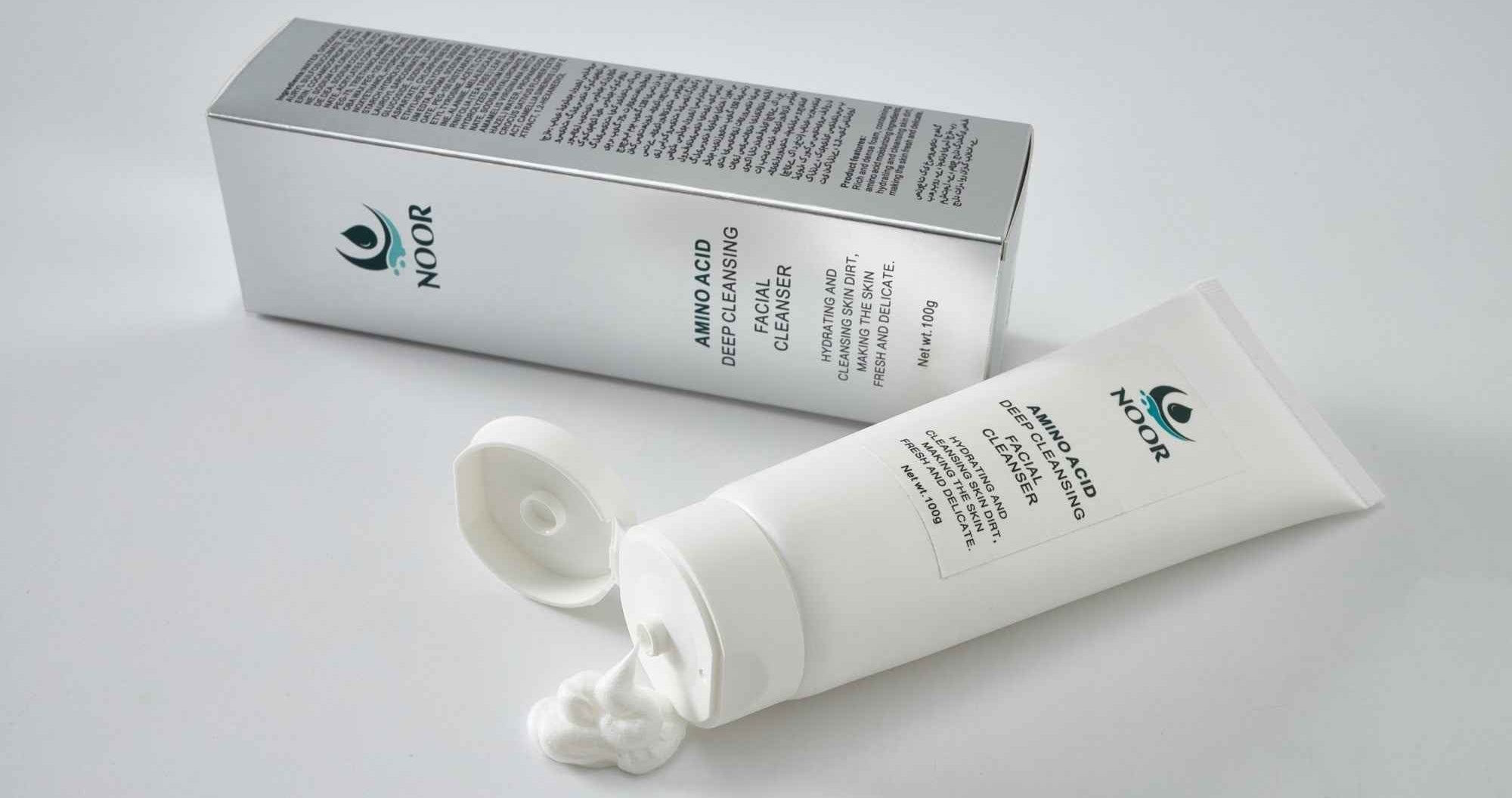NOOR Amino Acid Deep Cleansing Facial Cleanser - Hydrating & Gentle Cleanse for Fresh Skin