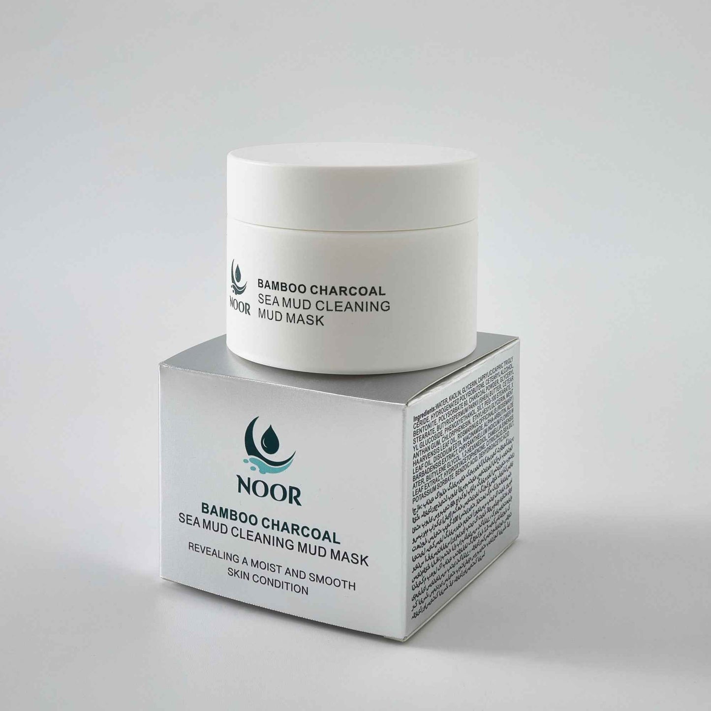 NOOR Bamboo Charcoal Sea Mud Cleaning Mud Mask - Deep Pore Cleansing & Smooth Skin Solution