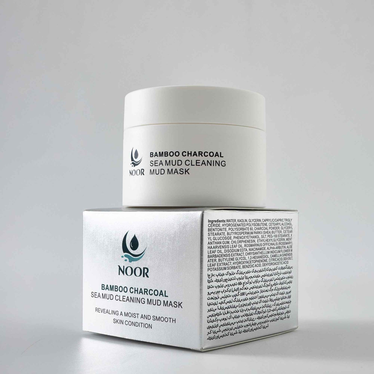 NOOR Bamboo Charcoal Sea Mud Cleaning Mud Mask - Deep Pore Cleansing & Smooth Skin Solution