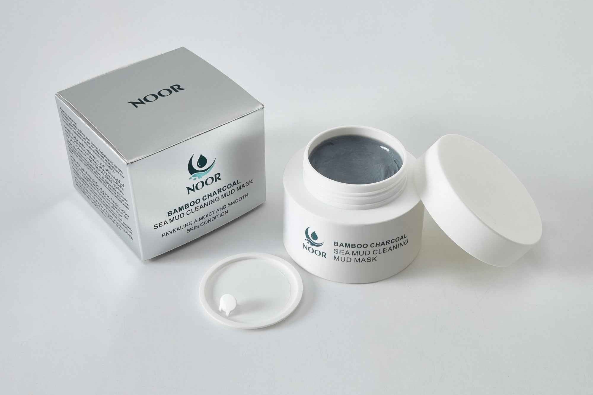 NOOR Bamboo Charcoal Sea Mud Cleaning Mud Mask - Deep Pore Cleansing & Smooth Skin Solution