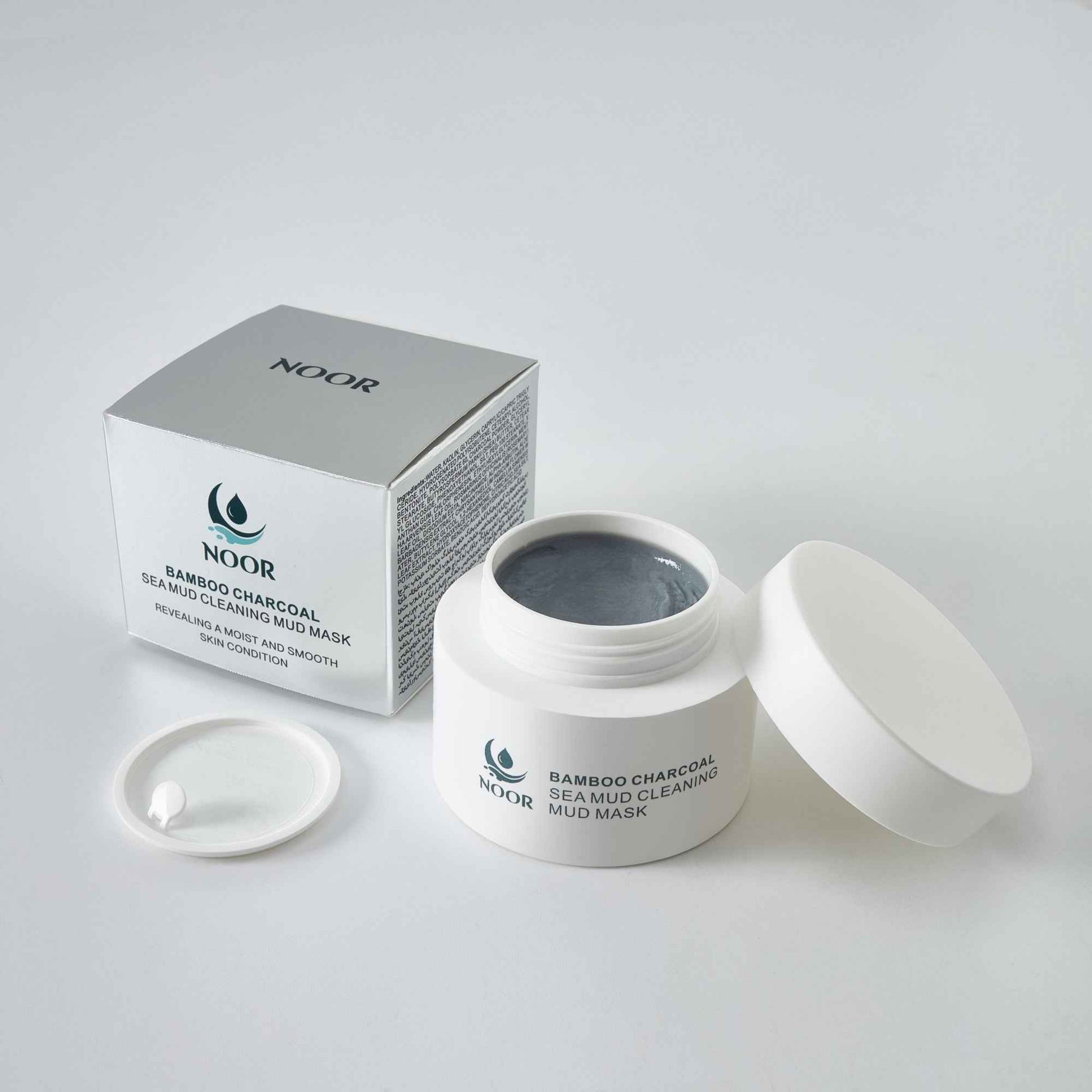 NOOR Bamboo Charcoal Sea Mud Cleaning Mud Mask - Deep Pore Cleansing & Smooth Skin Solution